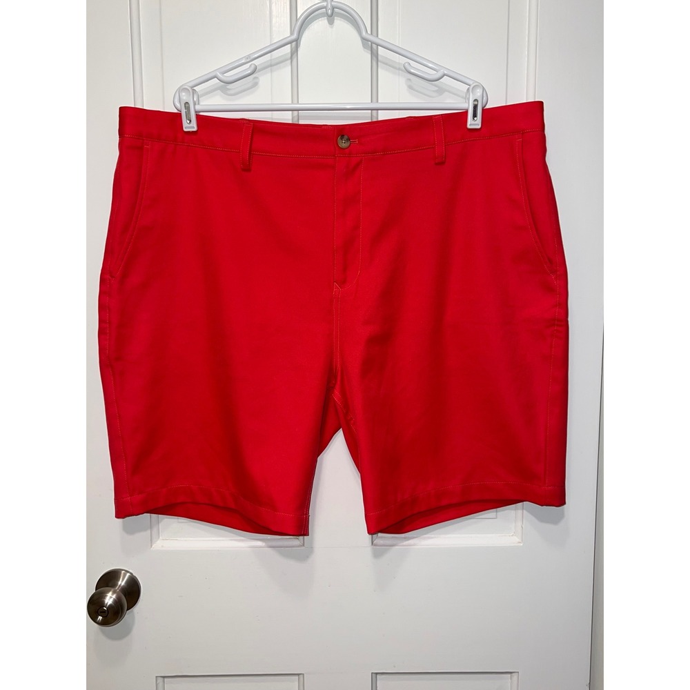 Vineyard Vines Mens Links Golf Shorts Red Rose Performance Flat Front Size 42